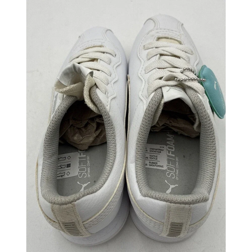 PUMA Unisex Toddlers Turin Sneaker 2.5C Little Kid/Toddler White-White